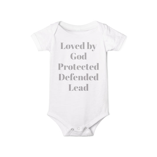 God's Love Infant Jersey One Piece - Inspirational Baby Bodysuit