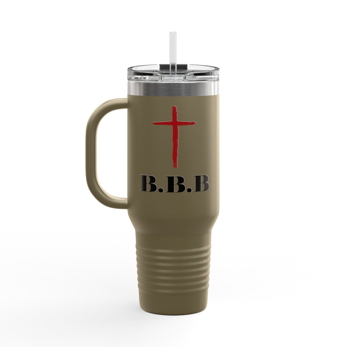 Inspirational Insulated Travel Mug - 40oz, "Bought By Blood, Saved By Grace"