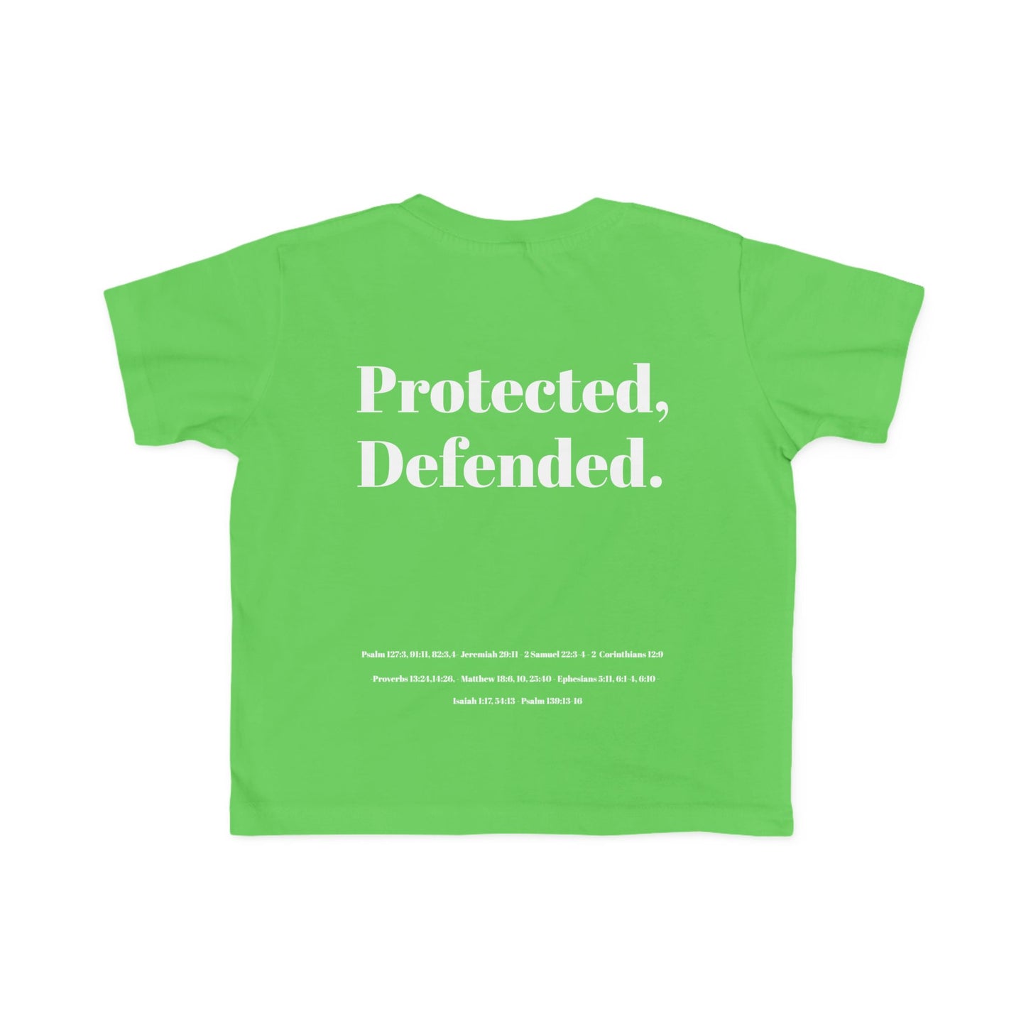 Toddler's Fine Jersey Tee - Loved By God & Protected Defended Shirt