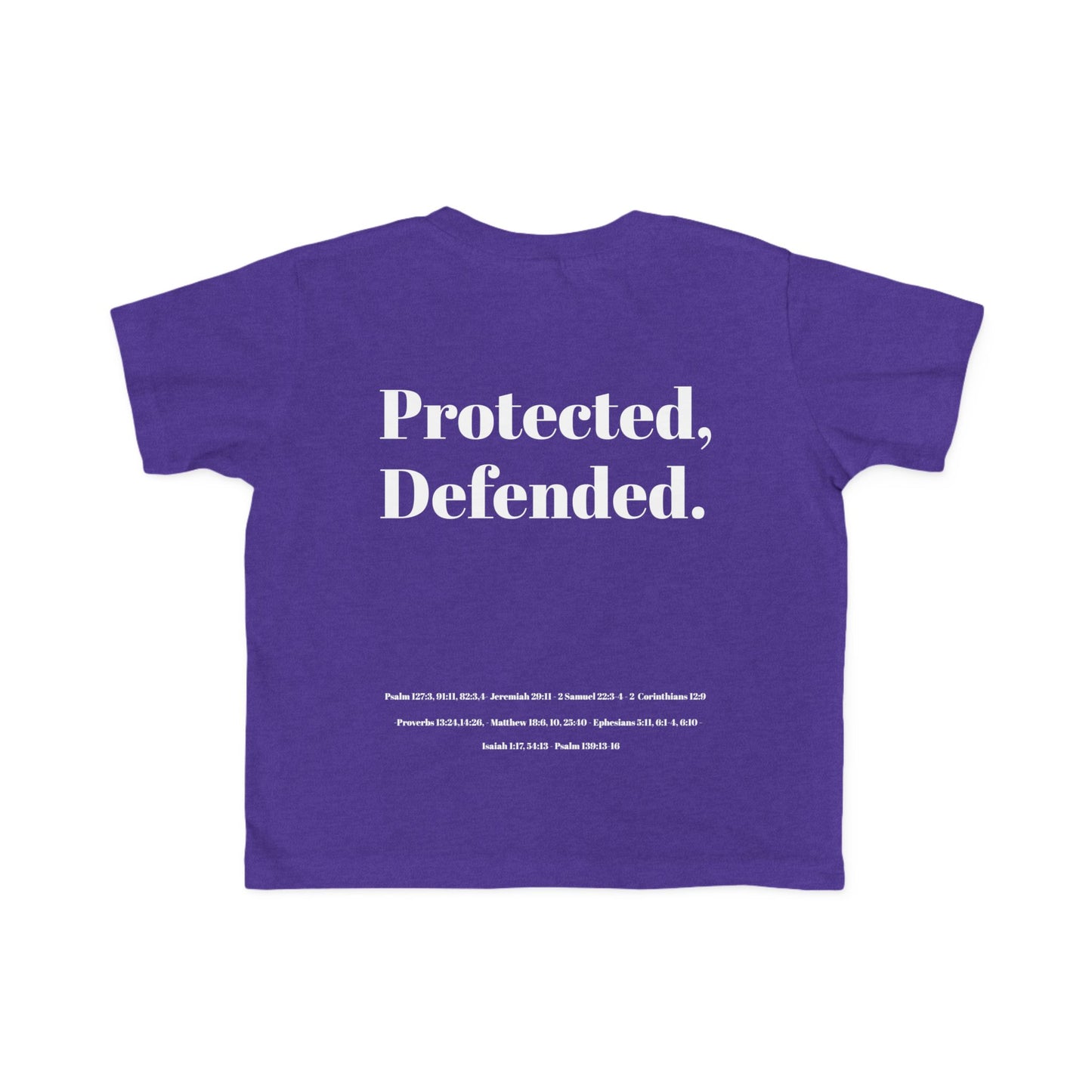 Toddler's Fine Jersey Tee - Loved By God & Protected Defended Shirt