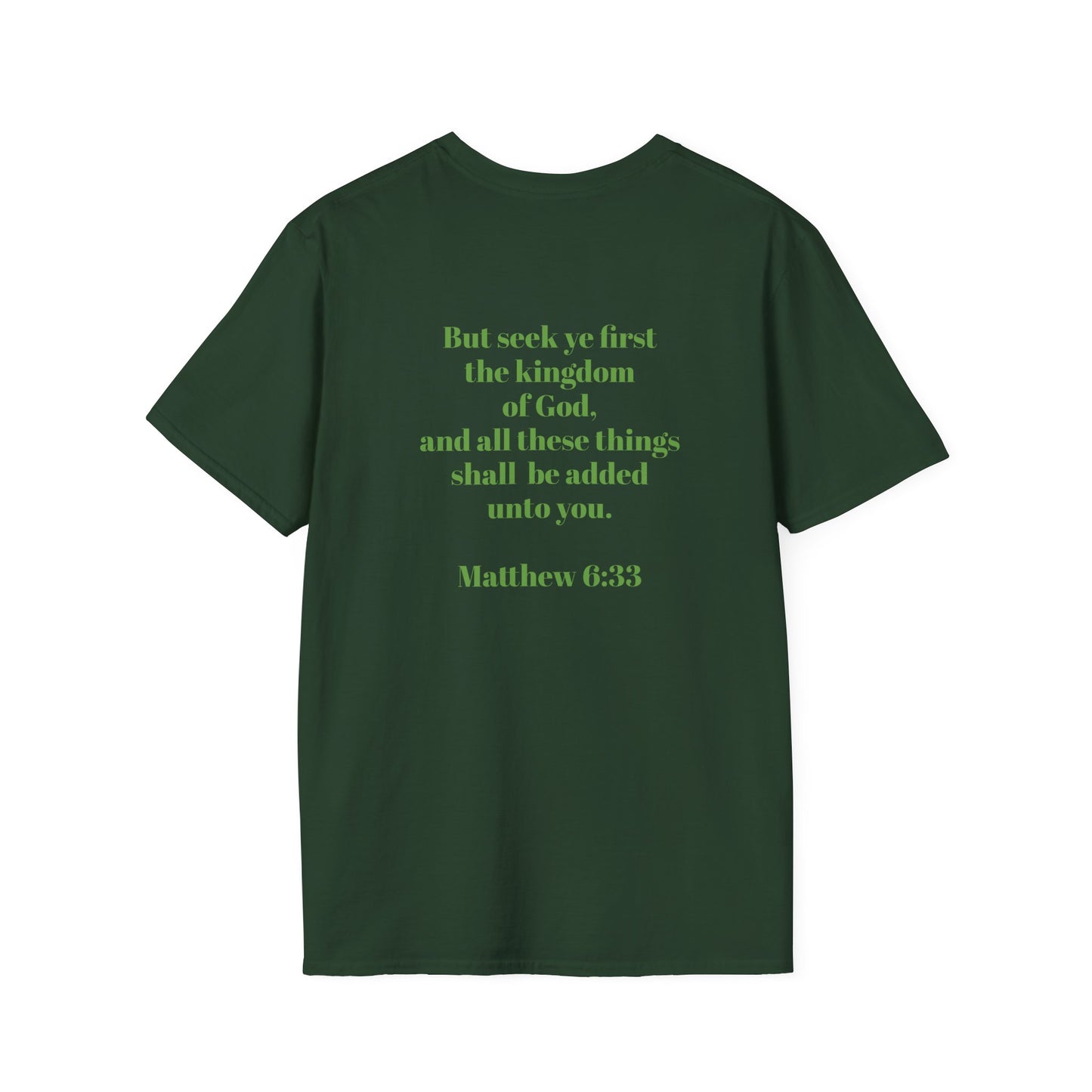 Unisex T-Shirt - "God Knows Your Needs" & Matthew 6:33