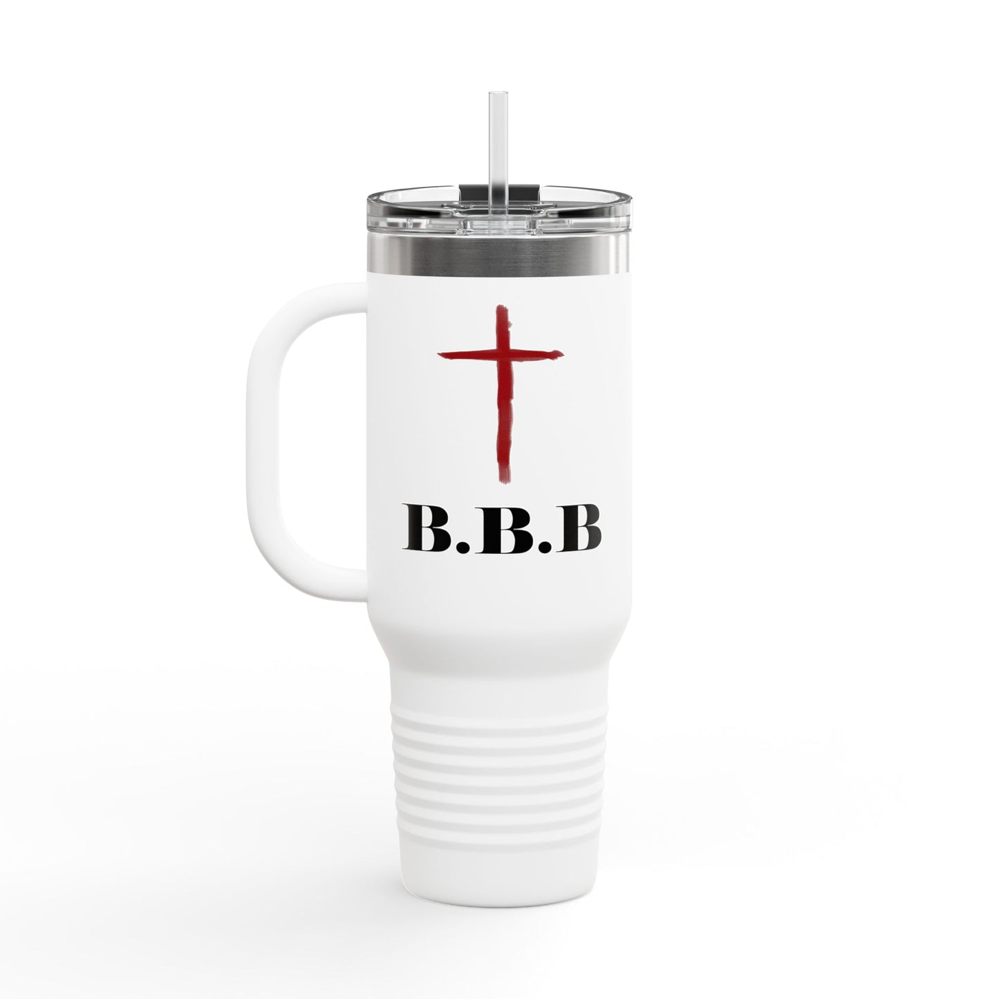 Inspirational Insulated Travel Mug - 40oz, "Bought By Blood, Saved By Grace"