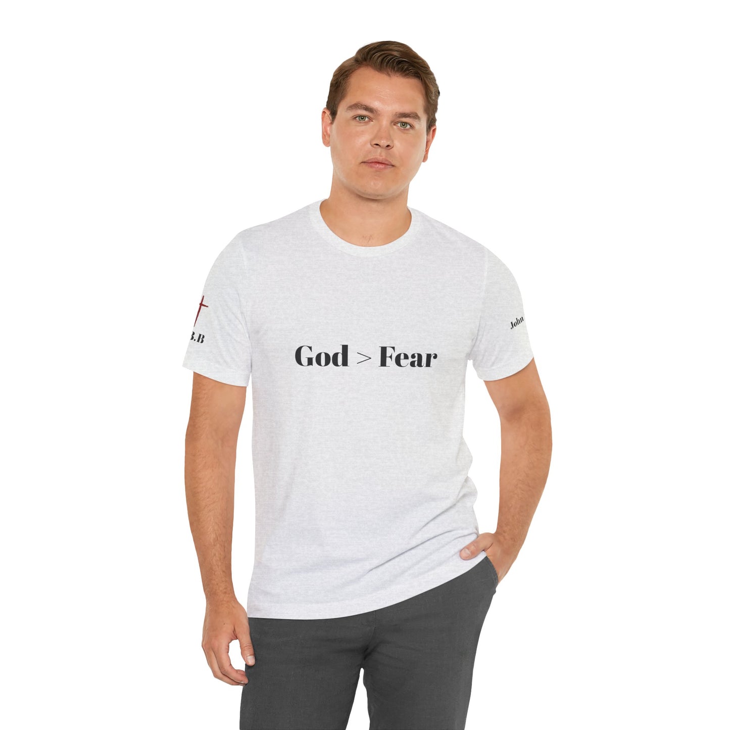 Inspirational Unisex Jersey Tee - 'God > Fear' Jehovah shirt