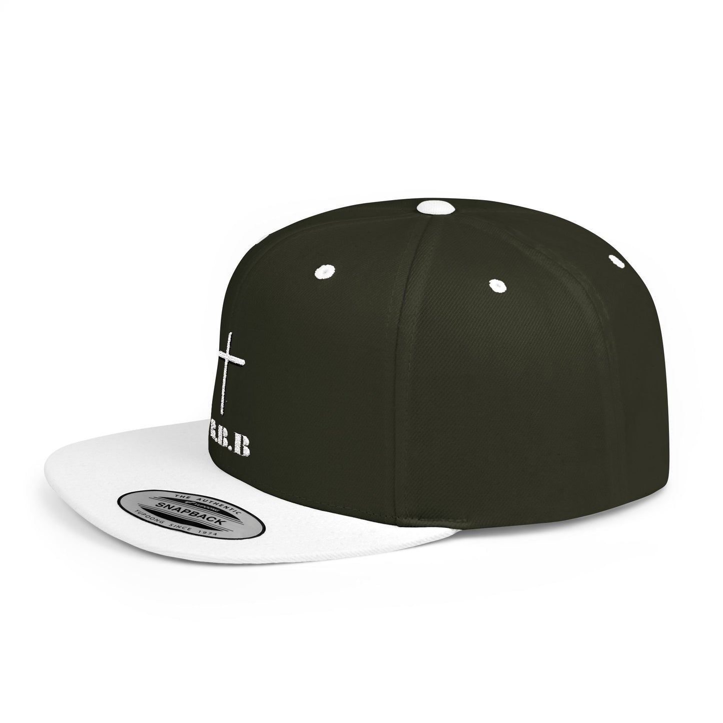 Copy of Faith-Inspired Flat Bill Snapback Hat with Cross & B.B.B.