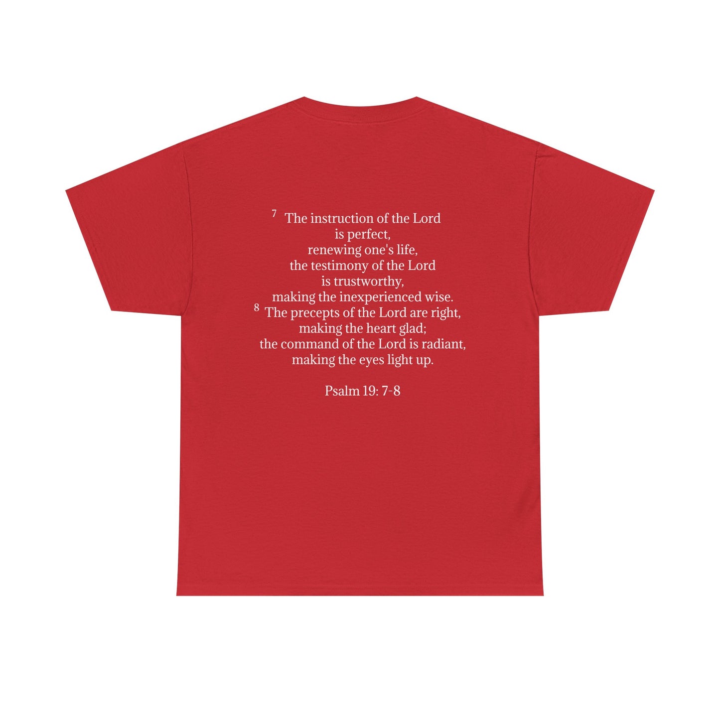 Scripture Statement Shirt Psalm 19: 7-8